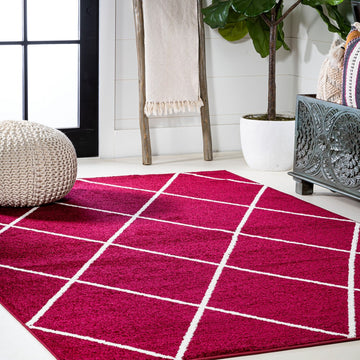 Cole Minimalist Diamond Trellis Area Rug